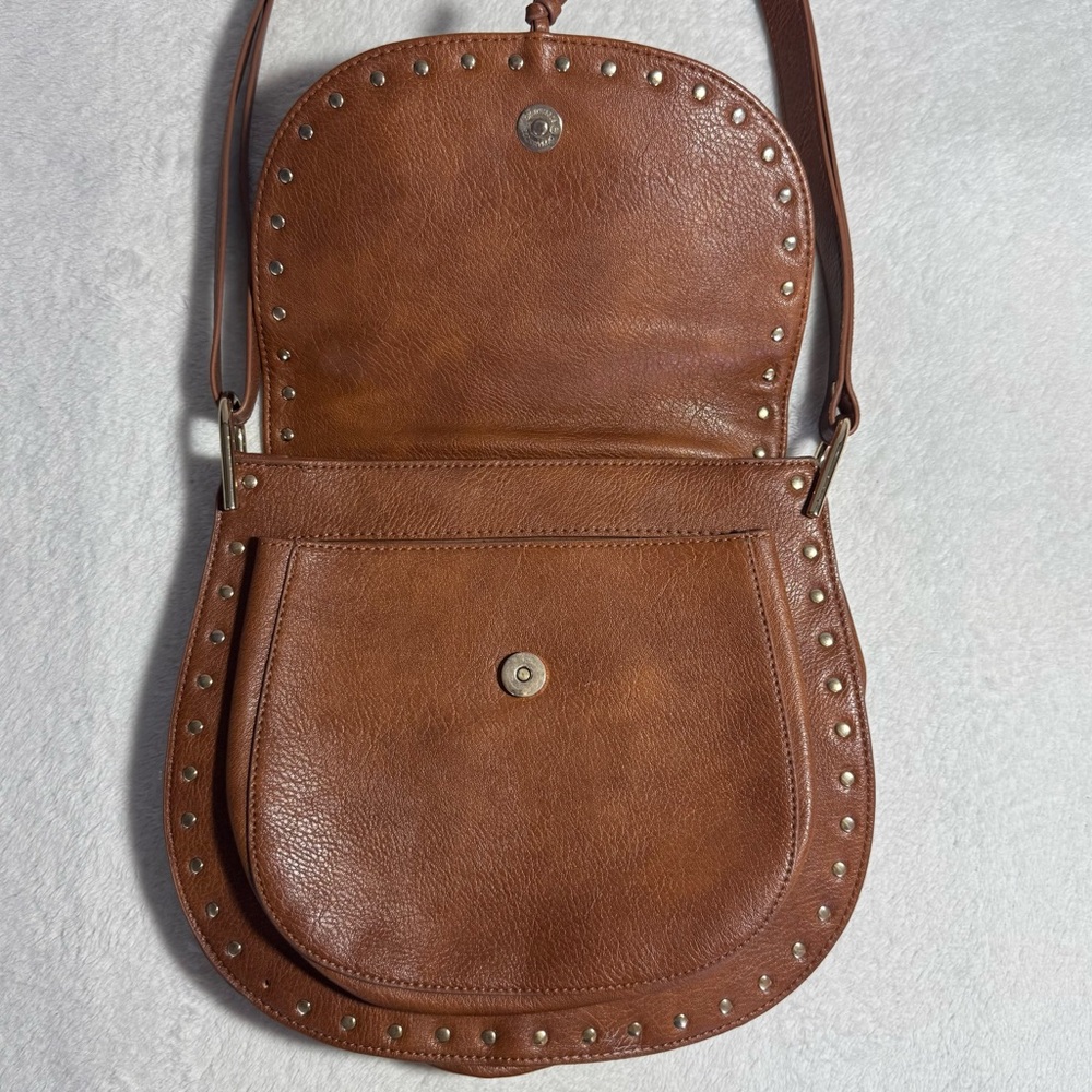 TORRID Brown Faux Leather Crossbody Bag, Western Boho Chic Crossbody - Picture 3 of 9